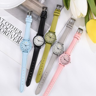 Đồng hồ thời trang nữ Mstianq MSHC03 mặt số dể dàng xem giờ, họa tiết hoa cúc cực đẹp, dây da mềm êm tay