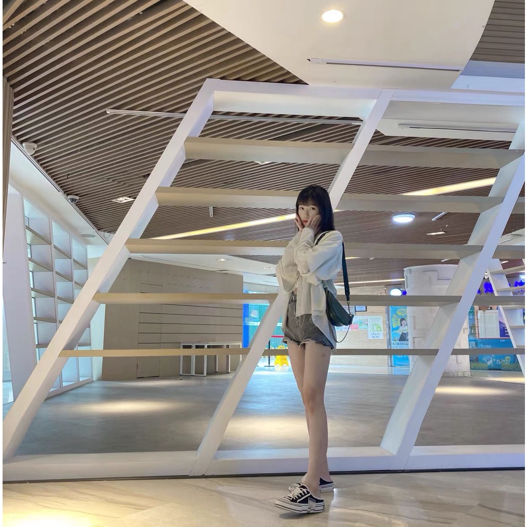 Giày sục thể thao rách, Giày Sục Thể Thao Nữ Rách Hở Gót Đế 3cm Mềm | BigBuy360 - bigbuy360.vn