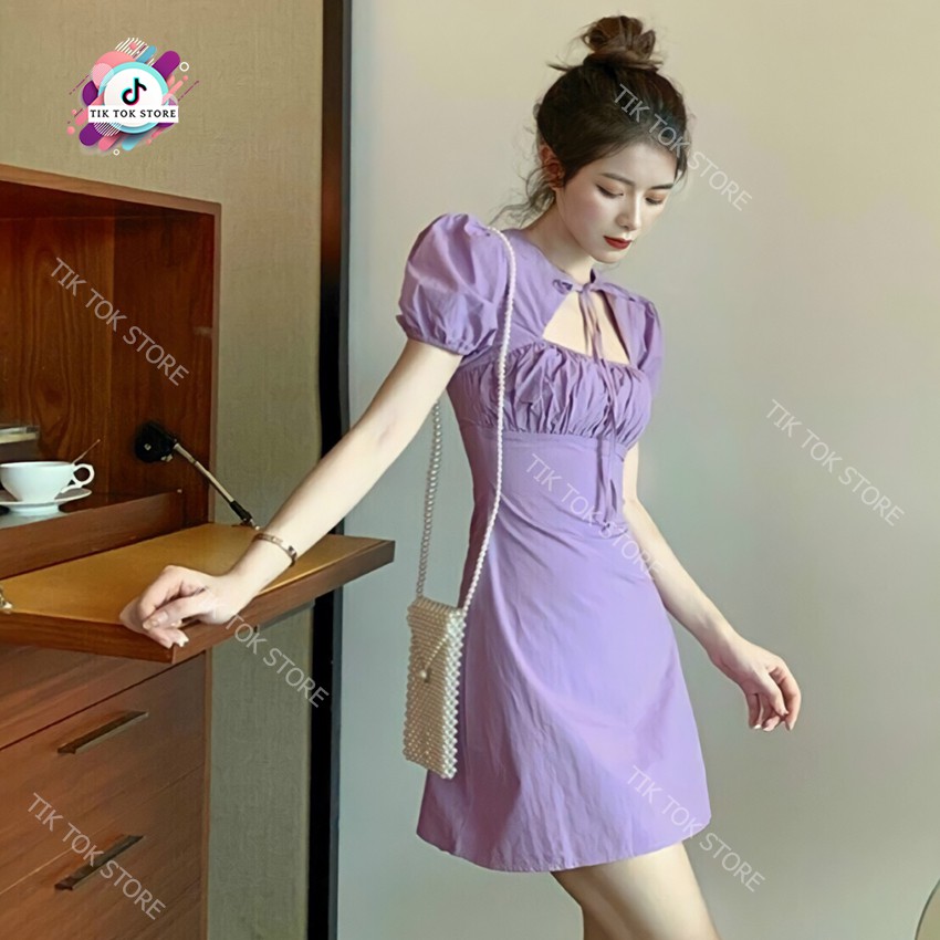 Đầm tay phồng, váy đũi (có mút, có dây kéo) TIK TOK STORE | BigBuy360 - bigbuy360.vn