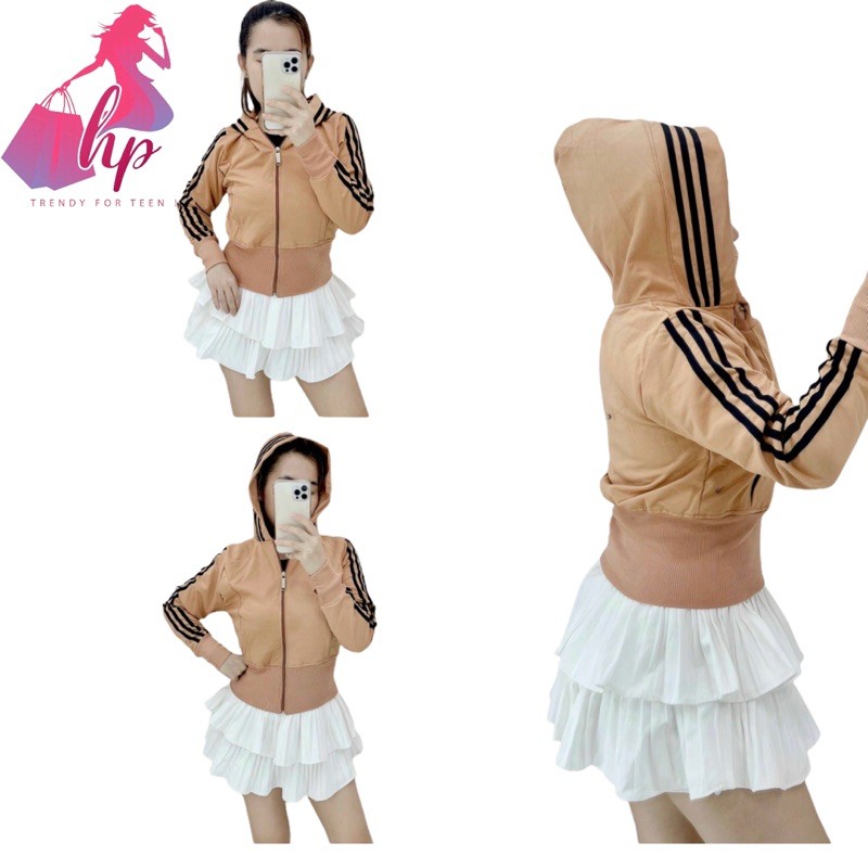 áo khoác lửng nữ thun cotton da cá loại 1 dày dặn chạy viền 2021