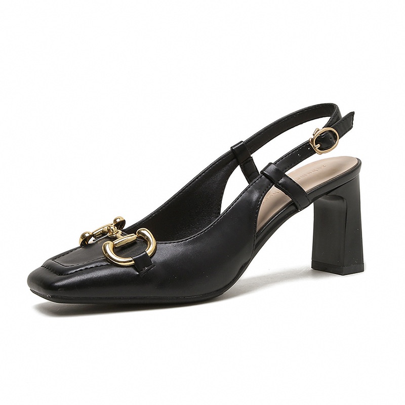 Giày Sandal Cao Gót Hở Ngón Cài Khóa Sau Gót 2022 Kiểu Pháp Thời Trang Mùa Hè Cho Nữ