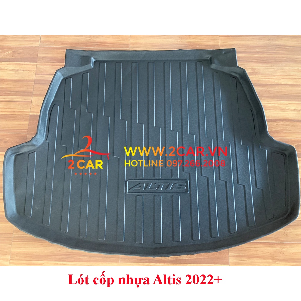 Lót cốp Toyota Corolla Altis 2022-2023 chất liệu Nhựa dẻo không mùi, không thấm nước