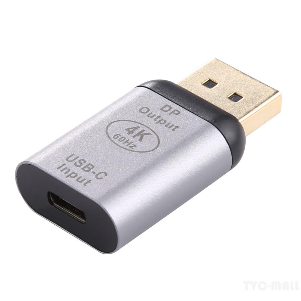 Adapter Chuyển Đổi 4k 60hz Usb 3.1 Type C Sang Dp Đực Màu Bạc Cho Macbook Chromebook Pixel