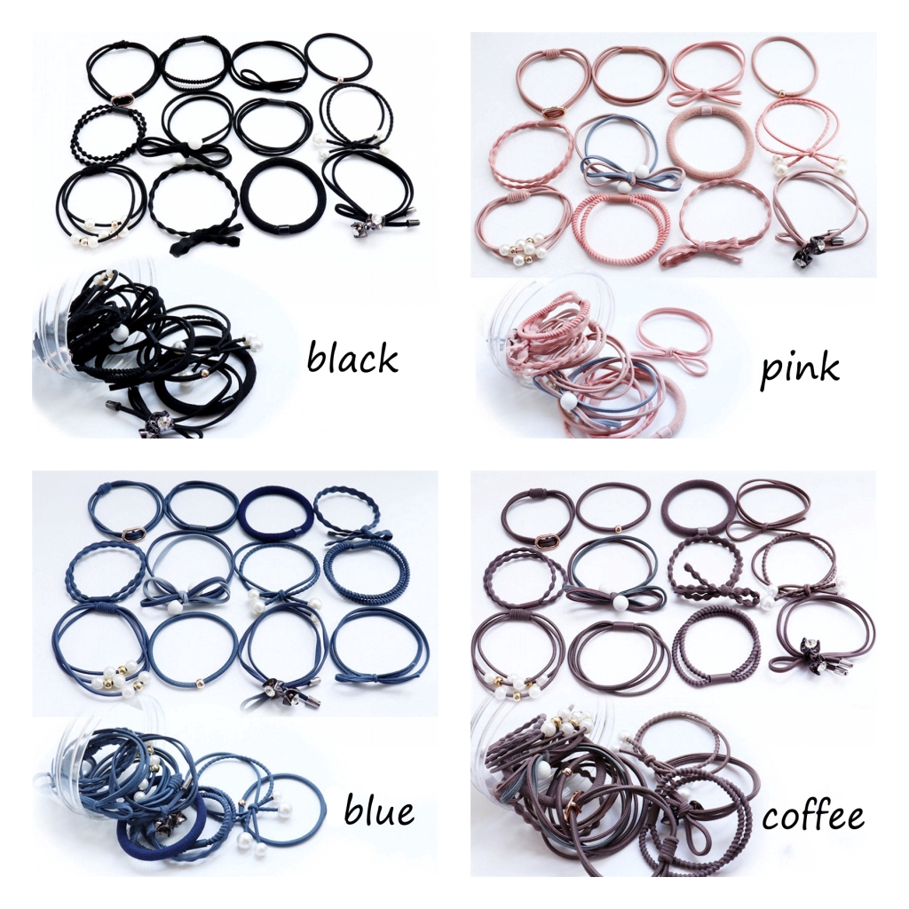Set 12 dây buộc tóc co giãn xinh xắn đáng yêu dành cho nữ