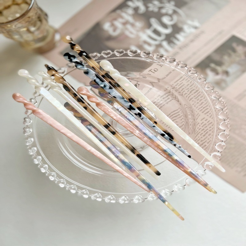 Trâm Cài Tóc/ Đũa Bện Họa Tiết Da Báo Phong Cách Vintage Hàn Quốc