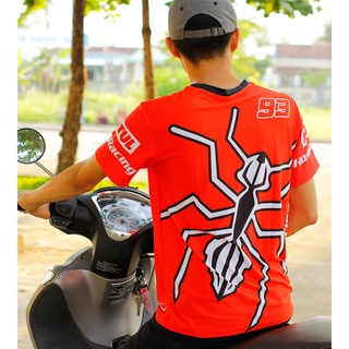 Áo thun xe máy Honda Đỏ co giãn 4 chiều