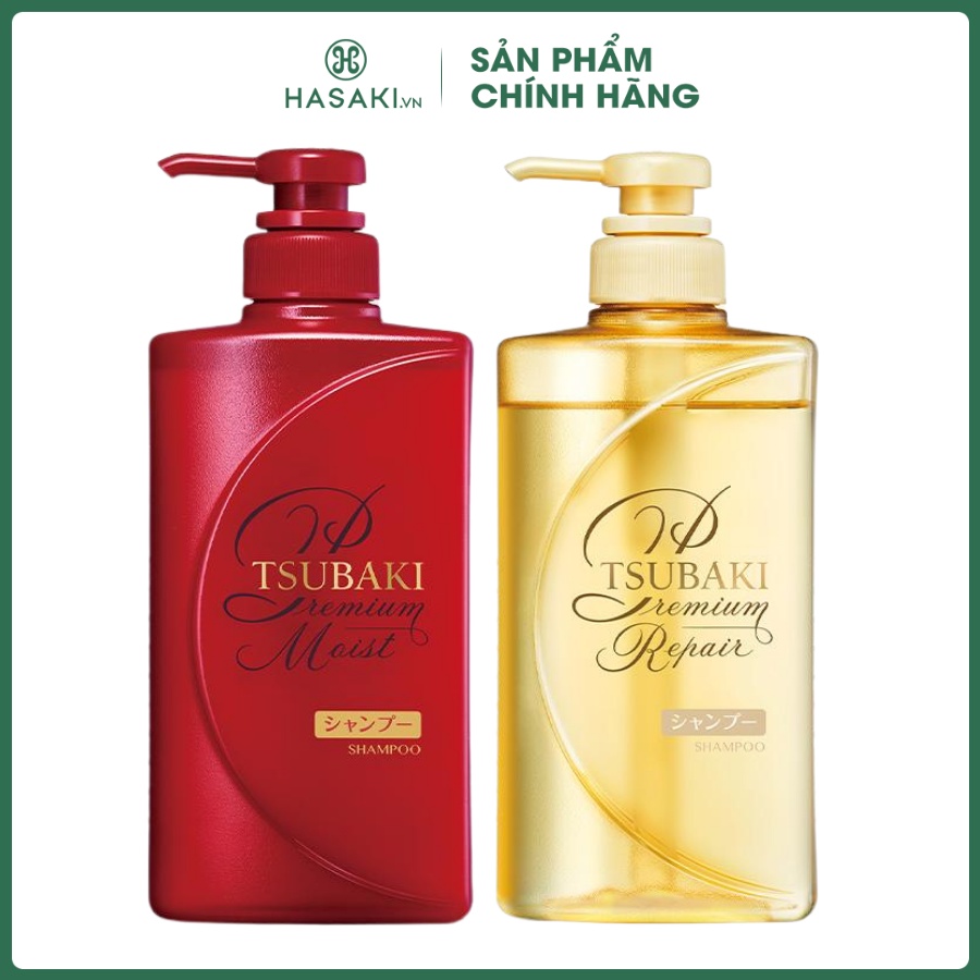 Dầu Gội Cao Cấp TSUBAKI Premium Shampoo 490ml Hasaki Sản phẩm chính hãng