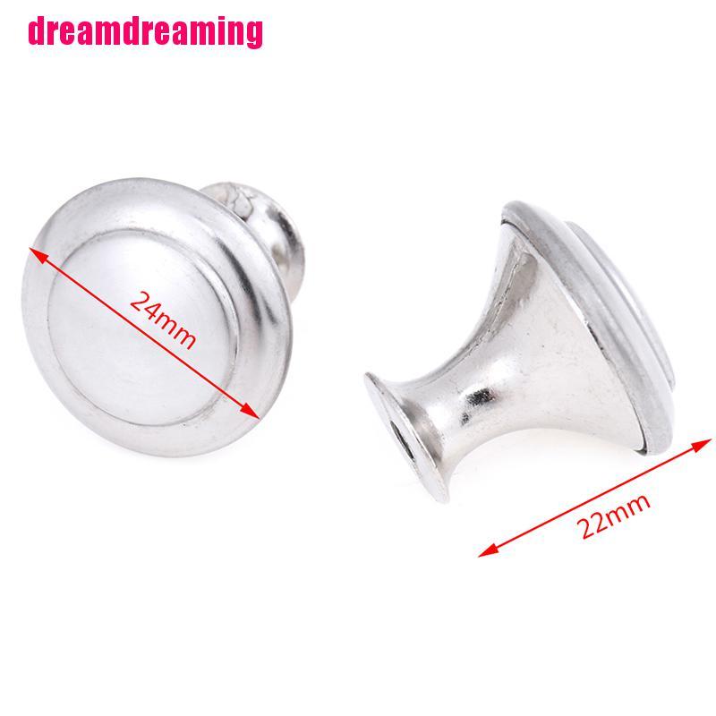 Set 10 tay nắm và 10 ốc vít hình tròn bằng thép không gỉ thay thế cho ngăn kéo