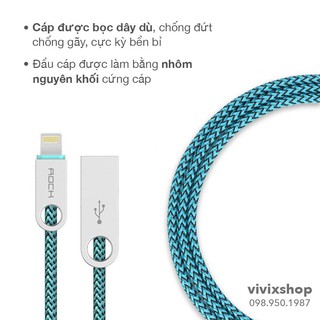 Dây sạc Rock dài 1,8m dành cho iphone