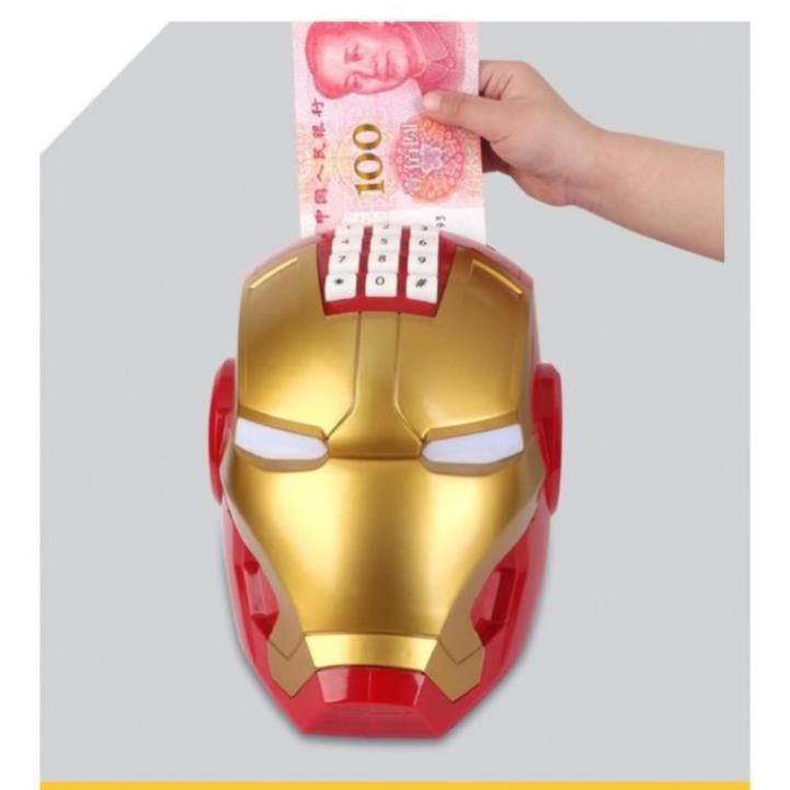 Két Đựng Tiền Mini - Két sắt Thông Minh Hình Siêu Anh Hùng Iron Man  Ybig size