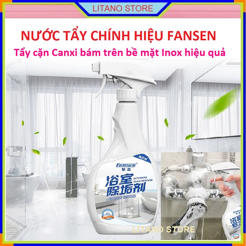 Nước Xịt Tẩy Rửa Đa Năng Fansen Loại Bỏ Mọi Vết Bẩn Vết Ố Cặn Bám Canxi Vết Oxi Hóa Làm Mới Mọi Bề Mặt Đồ Vật