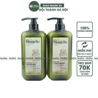Dầu gội Dangello keratin smooth Phục hồi dưỡng ẩm siêu mượt cho tóc uốn, nhuộm, ép 800ml, LEDA