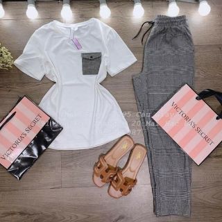 Sét quần kẻ áo phông cực chất
