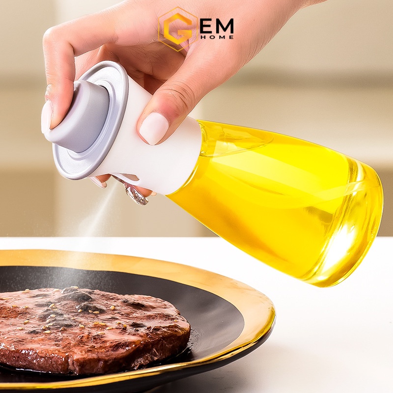 Bình xịt dầu ăn, chai xịt dầu ăn phun sương dùng cho nồi chiên không dầu chai thủy tinh cao cấp 150ml GEM Home