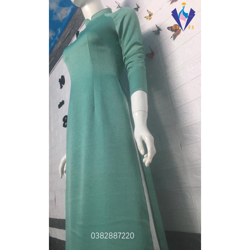 Áo dài xanh ngọc lụa Tây Thi cao cấp, áo dài truyền thống cực đẹp, nhẹ nhàng, nền nã, nhìn sang