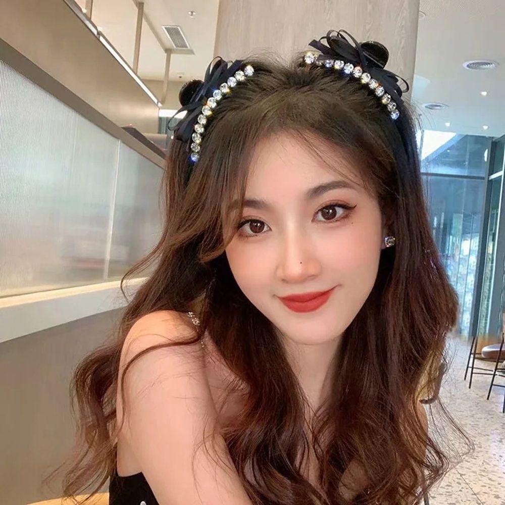 TWINKLE Kẹp Tóc Đính Đá Thanh Lịch Cho Nữ Giá Đỡ