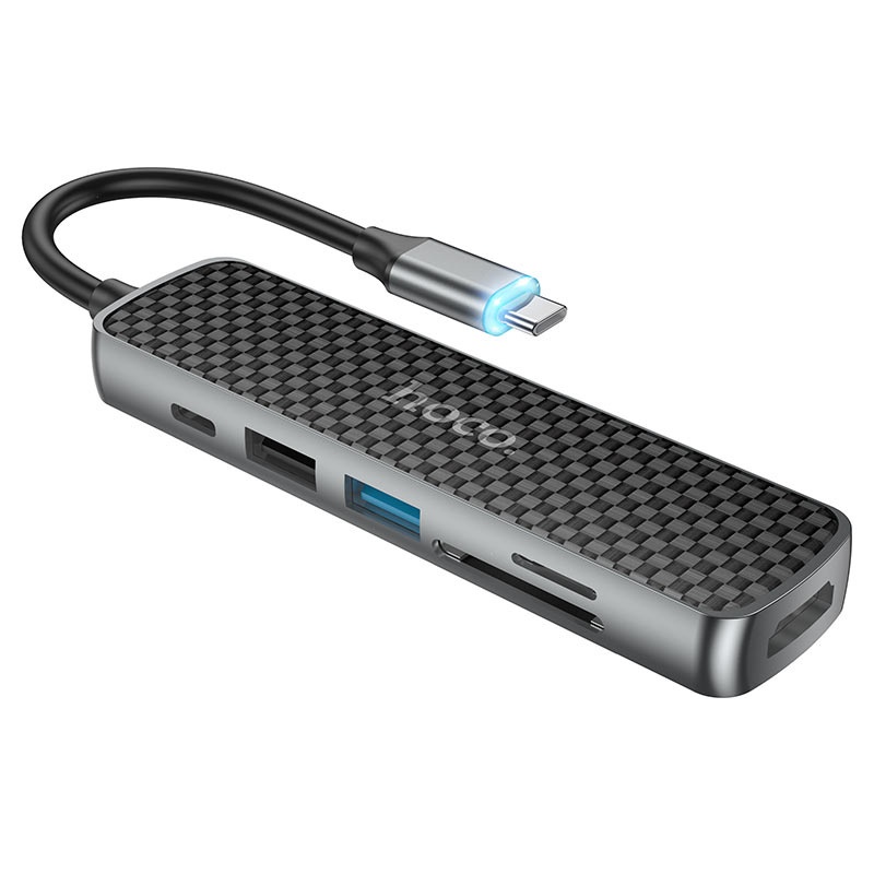 HUB USB-C RA HDMI - THẺ NHỚ - USB 3.0 HOCO HB24