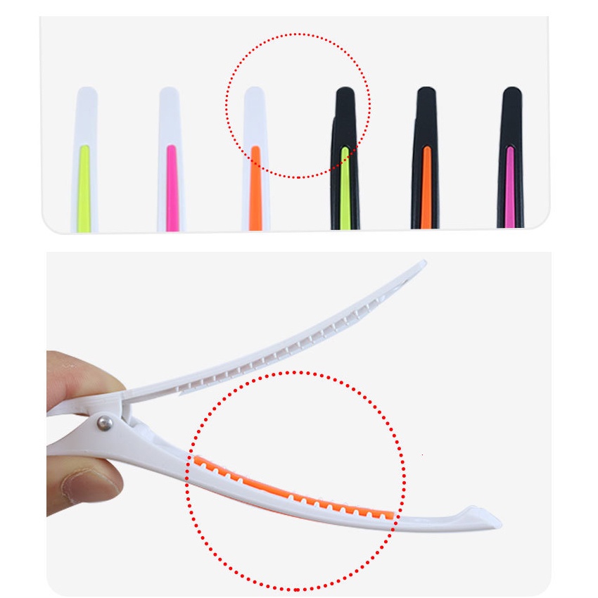 Kẹp tóc mỏ vịt- Bộ 6 kẹp cắt tóc Nhật CREATE ION