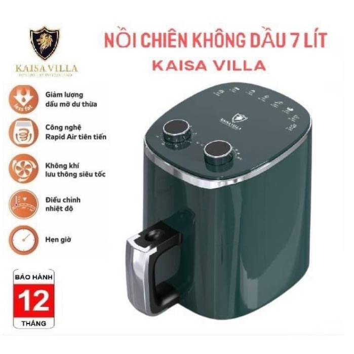 (BH 12 tháng) Nồi chiên không dầu Kaisa Villa KV-9926 phù hợp cho mọi gia đình