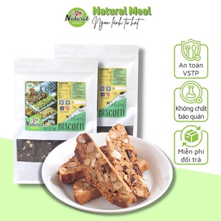 Bánh ăn vặt dinh dưỡng Biscotti Natural Meal không đường, ít calo, giàu dinh dưỡng, hỗ trợ tăng cơ giảm mỡ