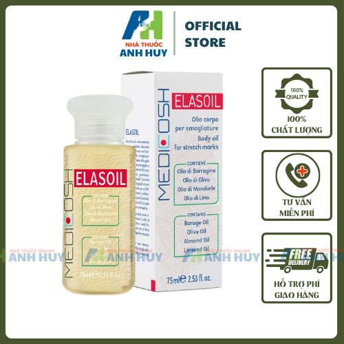 Dầu Bôi Chống Rạn Da Cho Bà Bầu Elasoil Medicosh Ch/75ml