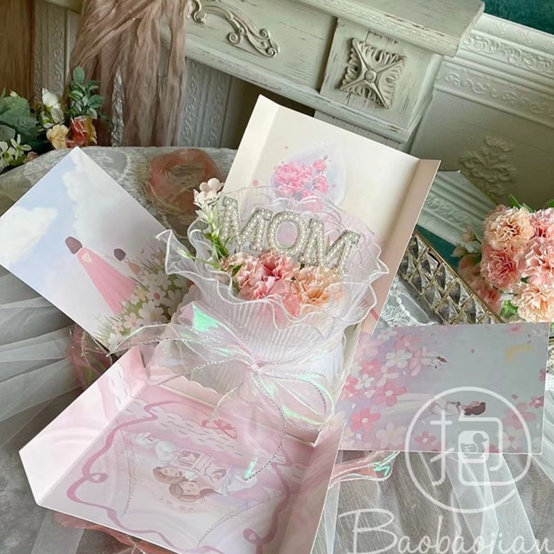 Set Que Cắm Trang Trí Bánh Đính Ngọc Trai Cho Ngày Của Mẹ