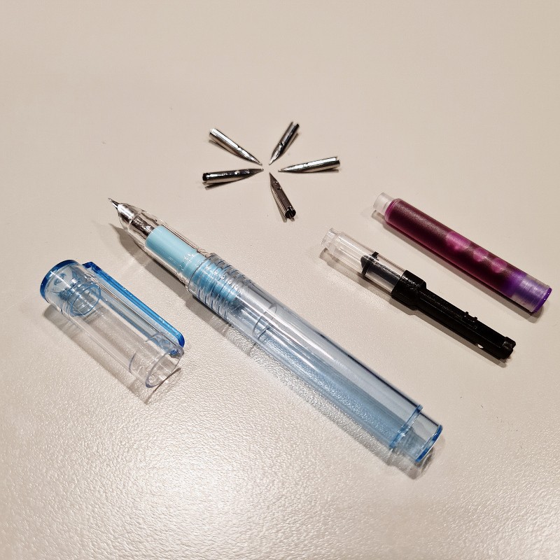 Ngòi bút máy Mini Bigone loại ngòi tròn nét 0.2mm tiêu chuẩn dùng cho các bé mới tập viết lớp 1 đến lớp 3