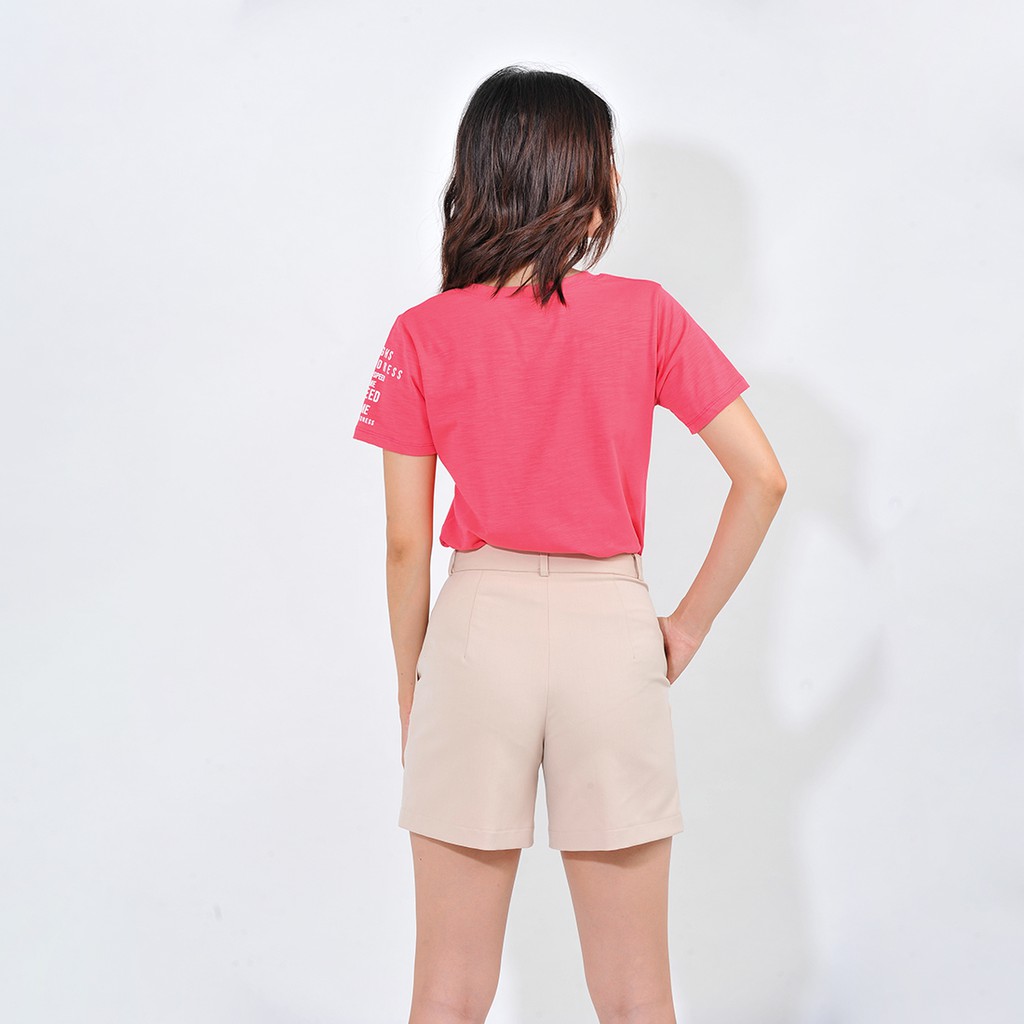 Áo thun nữ thời trang Eden áo phông tay ngắn form suông, cổ tròn, in chữ, freesize - AT082