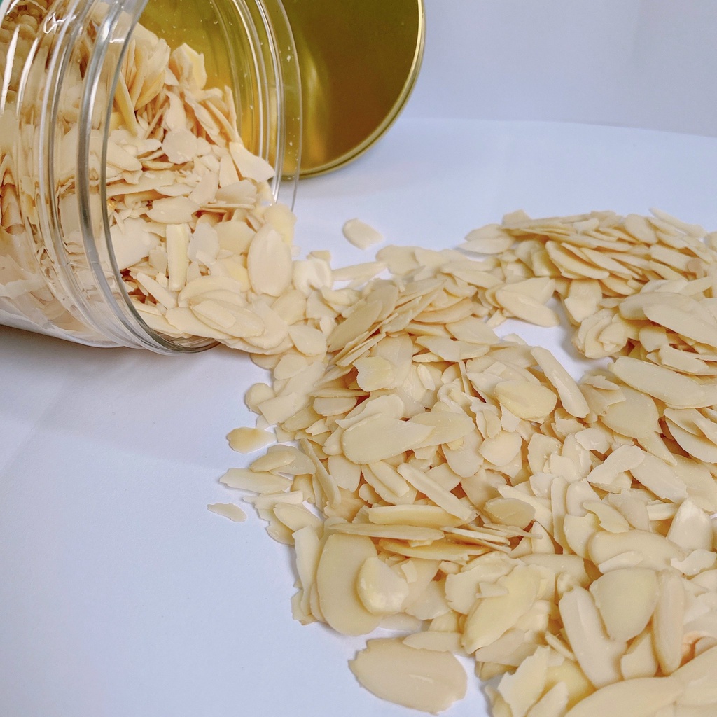 HẠNH NHÂN CẮT LÁT OLAM 100G,300G,500G TƯƠI SỐNG, SẤY GIÒN LÀM BÁNH CAO CẤP, TỐT CHO SỨC KHOẺ MẸ BẦU