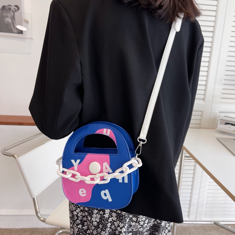 Túi Đeo Chéo Hình Vuông Nhỏ Màu Sắc Thời Trang 2022 Mới Phong Cách Ngoại Quốc Cho Nữ