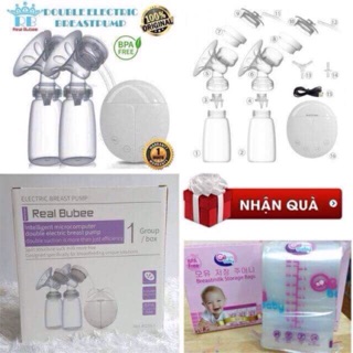 Máy hút sữa real bubee tặng 10 túi trữ gb baby 250ml.