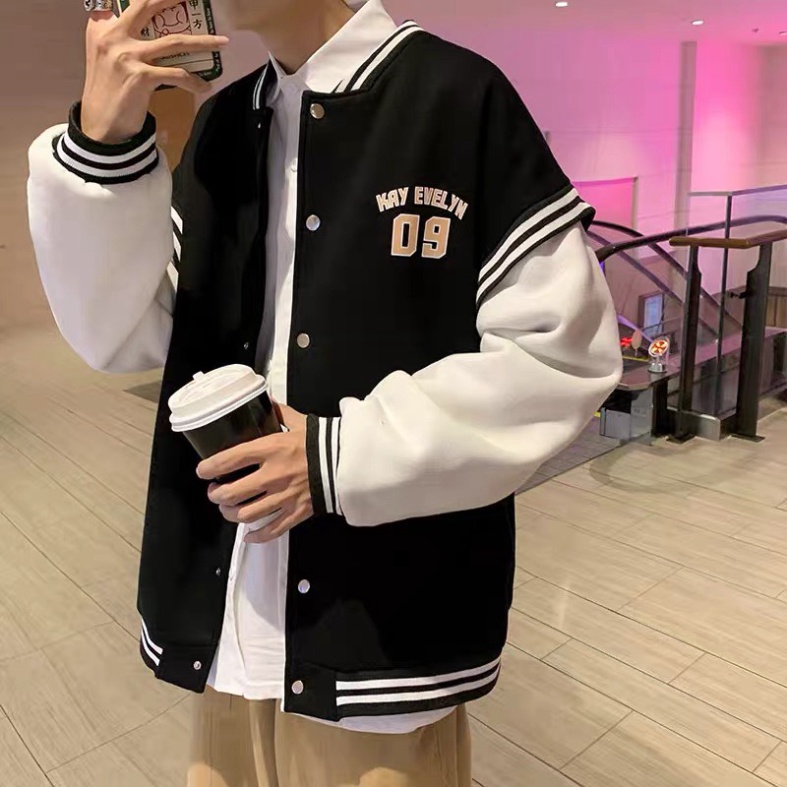 Áo khoác nữ nam bomber varsity jacket áo bomber 09 nỉ nữ nam unisex loại nỉ dày Mophus MB001P - Hàng mới về