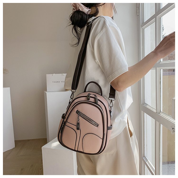 Ba Lô Đi Học/Du Lịch Màu Trơn Dễ Thương Thời Trang Cho Nữ