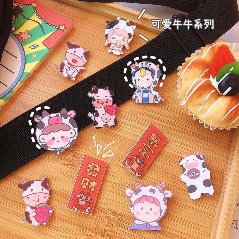 Combo 100 pin cài balo cài áo siêu dễ thương