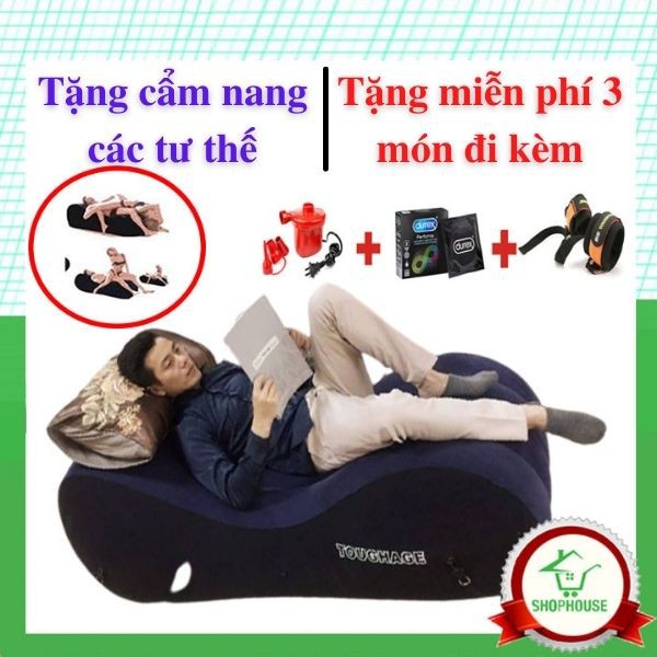 GHẾ TÌNH YÊU BƠM HƠI -  (𝑻𝑨̣̆𝑵𝑮 1 𝑯𝑶̣̂𝑷 𝑩𝑪𝑺) Mặt Lông Nhung Êm Ái Chịu Lực Tốt Lên Tới 200kg - Tặng Bơm Điện & Dây Tró