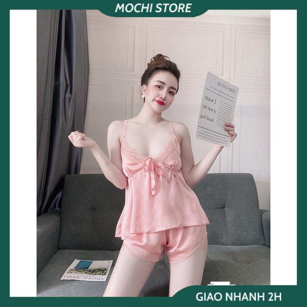 Đồ Ngủ Lụa Satin,Đồ Bộ Nữ, Bộ Áo 2 Dây Cúp Ngực Phối Ren Quần Cọc Chất Lụa Màu Trơn Mềm Mịn Thời Trang Mặc Nhà Sexy, Gợi | BigBuy360 - bigbuy360.vn