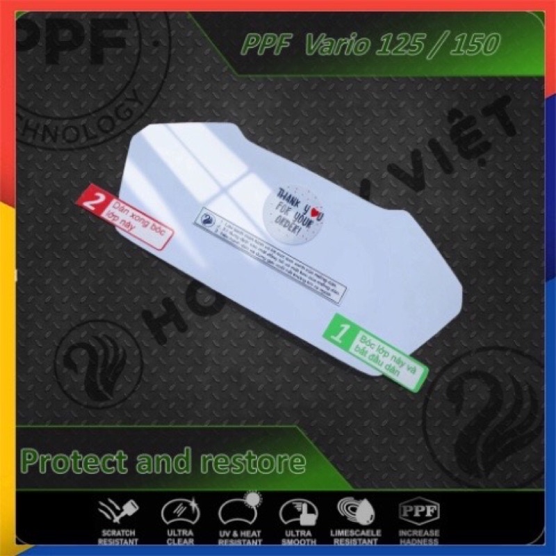 Bảo vệ mặt đồng hồ PPF cho xe Vario chống xước và quyệt cao cấp
