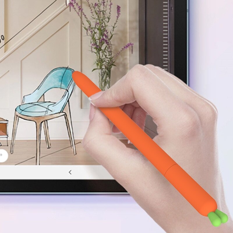 For Samsung Galaxy Tab S6 Lite Pen S7 plus S-Pen pencil Case Cute Cartoon Tablet Stylus Soft carrot Silicone Protective Cover