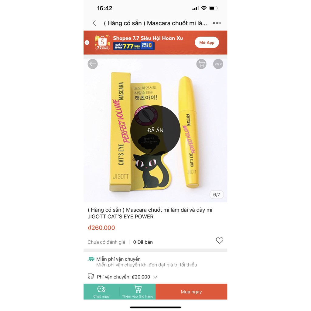 Mascara Dày Mi Hoàn Hảo Không Trôi Jigott Cat's Eye Perfect Volume (Hàn Quốc) | BigBuy360 - bigbuy360.vn