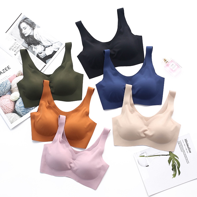 Áo Ngực Bộ đồ lót nữ  Áo Ngực Thể Thao Không Gọng Không Đường May Có Miếng Đệm Nâng Ngực Mỏng Phong Cách Nhật Bản Dễ Thương Dành Cho Nữ