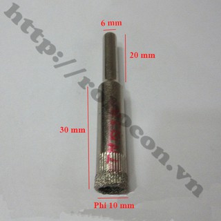 MŨI KHOAN KÍNH VÀ GẠCH MEN PHI 10MM