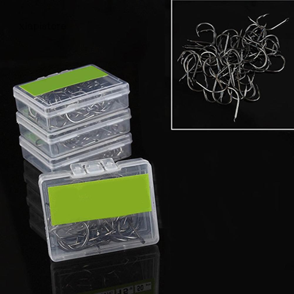 Hộp 100 lưỡi câu cá thép cacbon chất lượng cao