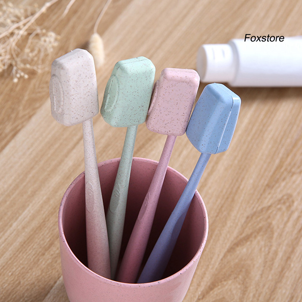 Set 4 Vỏ Bảo Vệ Đầu Bàn Chải Đánh Răng Bằng Nhựa Tiện Dụng Mang Đi Du Lịch