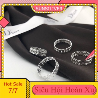 Nhẫn bạc kim tiền tài tộc may mắn - Nhẫn bạc kim tiền trơn - SunshineSiliver