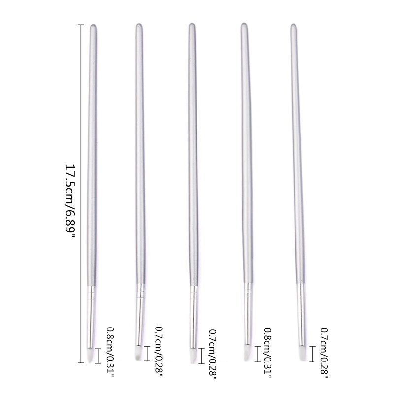 Set 5 Que Silicon Mềm Điêu Khắc Màu Đất Sét Resin Epoxy