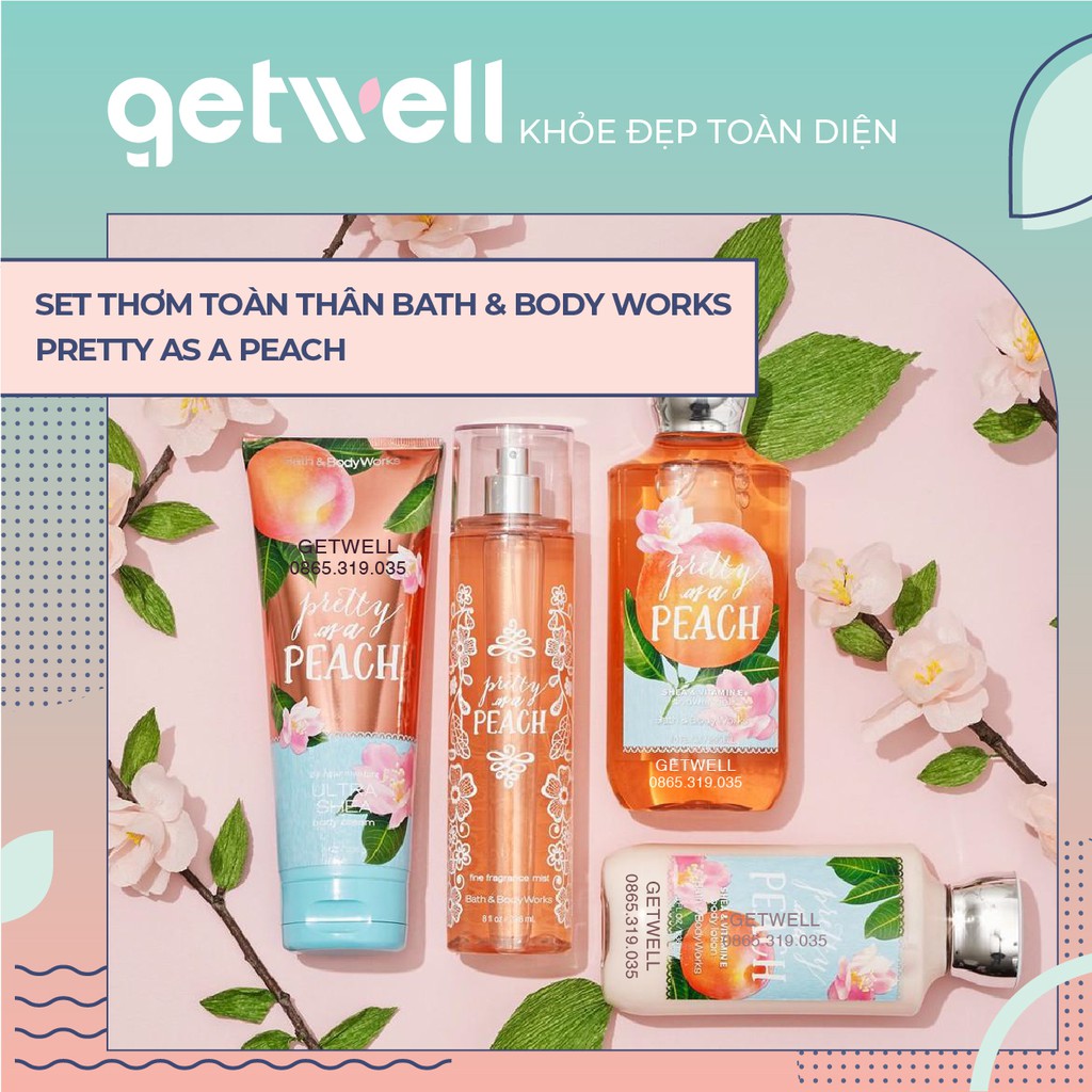 PRETTY AS A PEACH | Sản Phẩm Tắm Dưỡng Xịt Thơm Toàn Thân Bath &amp; Body Works