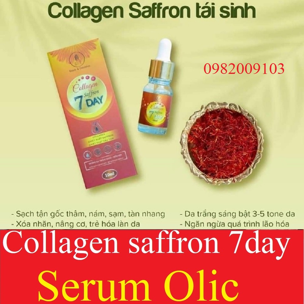 Dưỡng da trắng sáng SERUM COLLAGEN SAFFRON 7 day OLIC