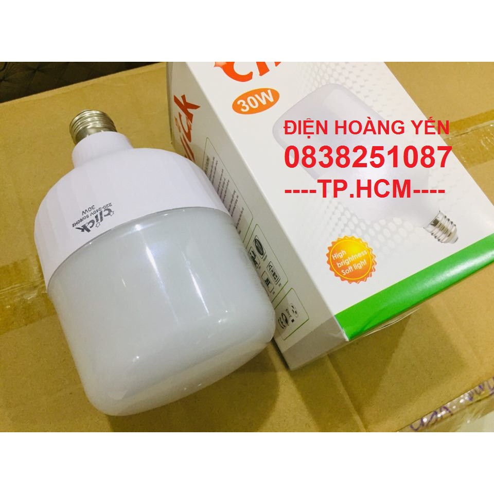 Combo 3 bóng đèn LED trụ tròn công suất 30W - ánh sáng trắng (bảo hành 1 năm - siêu sáng) | BigBuy360 - bigbuy360.vn