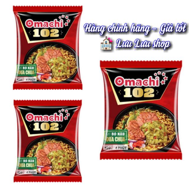 Mì Omachi 102 bò nấu cải chua gói 120gr