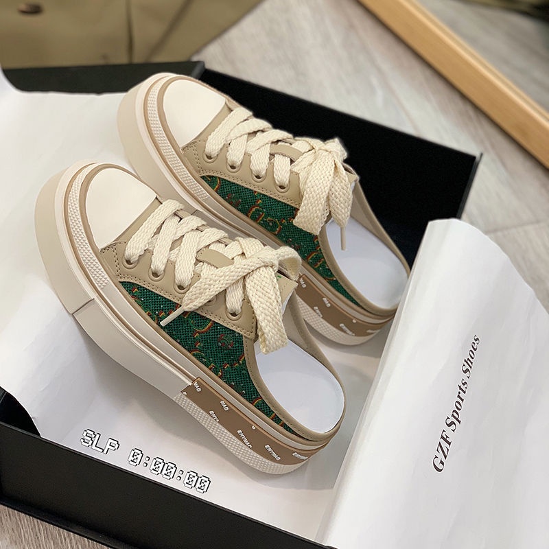 Hàng Có Sẵn Dép Bít Mũi Đế Dày Buộc Dây Mùa Hè Kiểu Mới Dễ Phối Đồ Cho Nữ